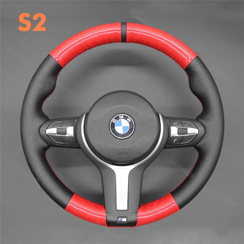 Steering Wheel Cover For BMW F10 F11 F12 F13 F15 F16 F20 F21 F22 F23 F25 F26 F30 F31 F34 F36 F45 image 7