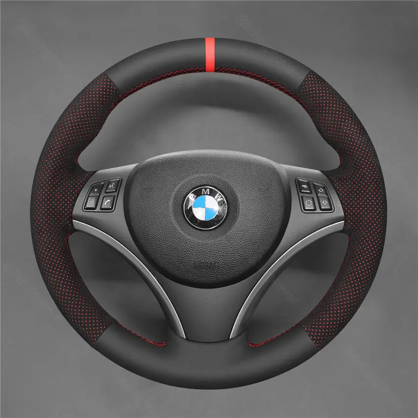 Steering Wheel Cover For BMW E81 E82 E84 E87 E88 E90 E91 E92 E93 335i 2005-2013 image 2
