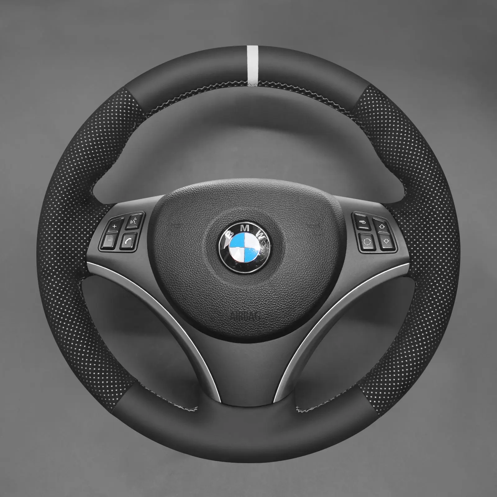 Steering Wheel Cover For BMW E81 E82 E84 E87 E88 E90 E91 E92 E93 335i 2005-2013 image 4