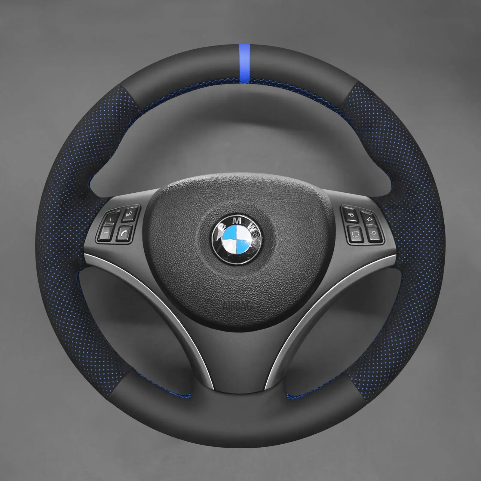 Steering Wheel Cover For BMW E81 E82 E84 E87 E88 E90 E91 E92 E93 335i 2005-2013 image 5