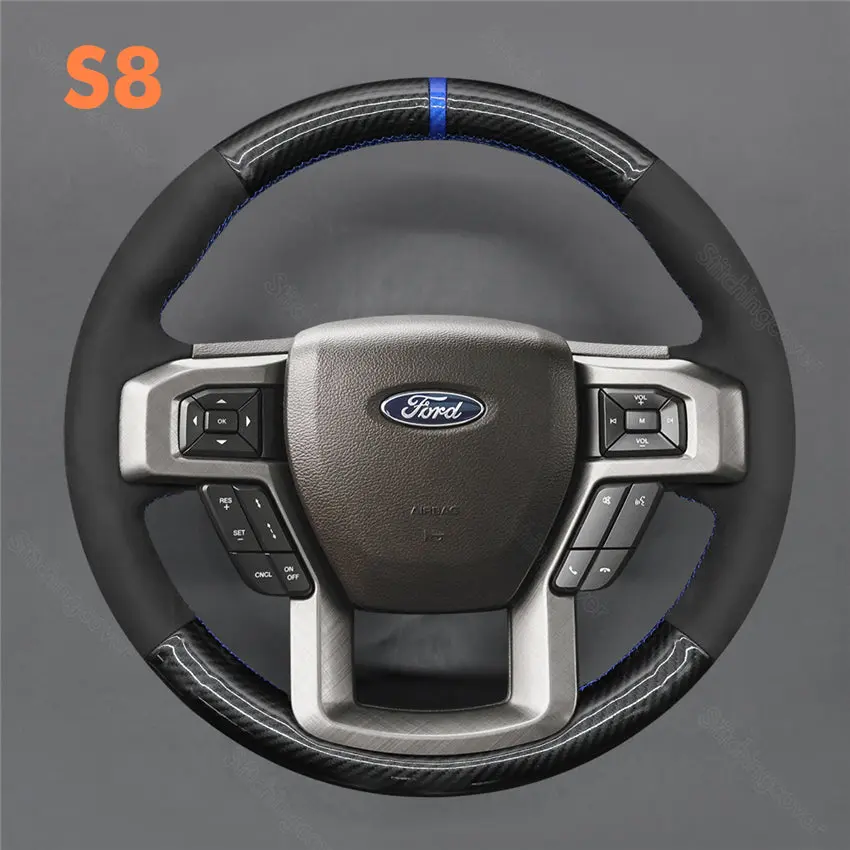 Steering Wheel Cover for Ford F150 F-150 F-250 F-350 F-450 Expedition 2015-2023 image 6