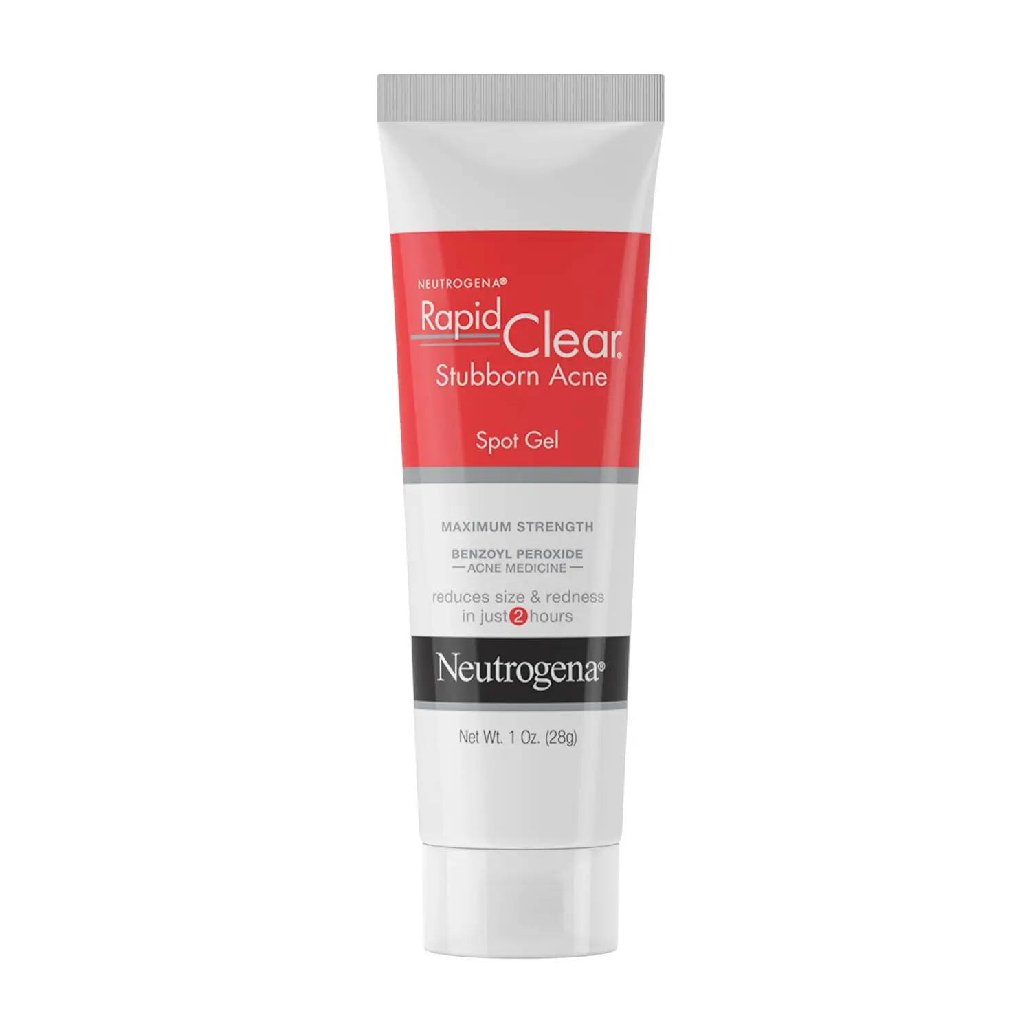 Neutrogena Rapid Clear Stubborn Acne Spot Treatment Gel, Maximum Strength 10% Benzoyl Peroxide Treatment Medication for Acne Prone Skin, Pimple Cream Reduces Size & Redness in 2 Hours, 1 oz image 2