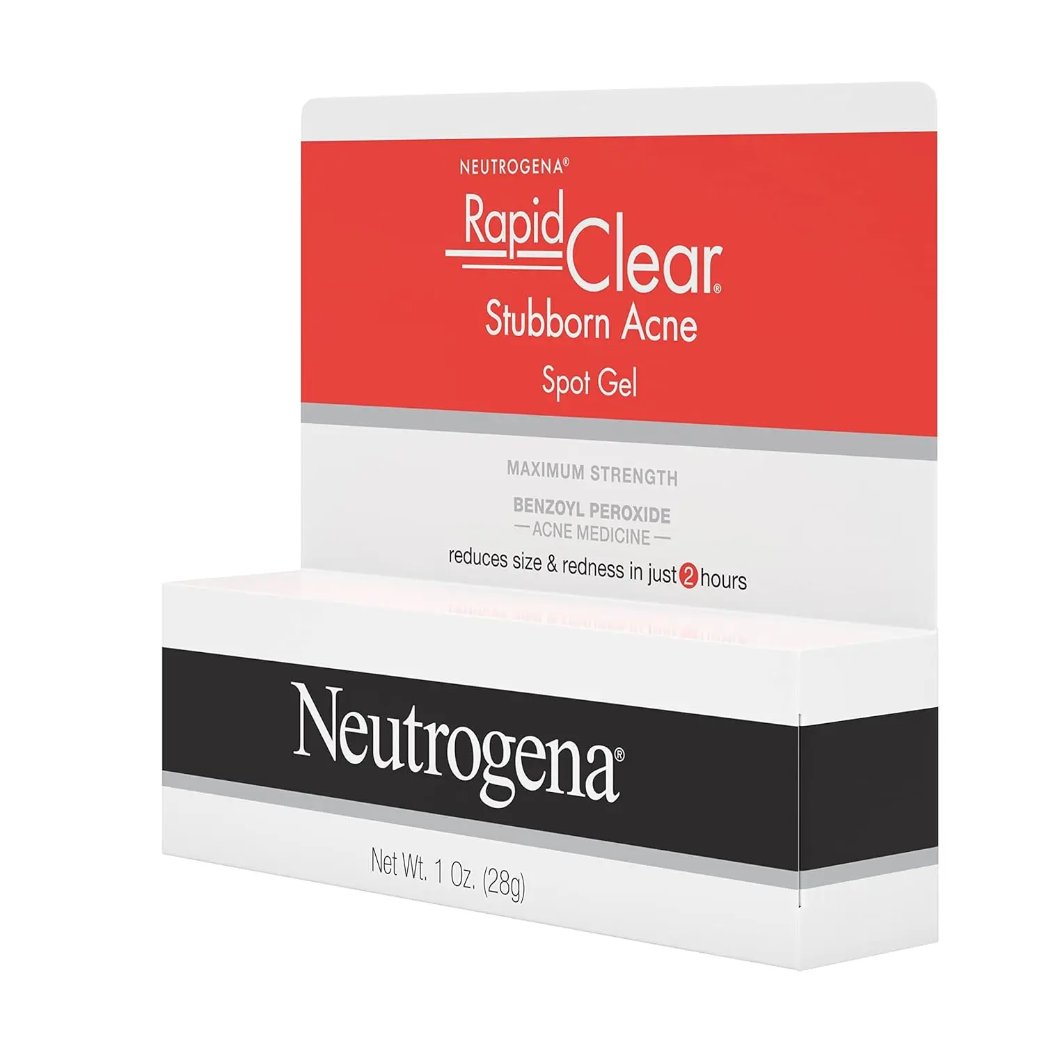 Neutrogena Rapid Clear Stubborn Acne Spot Treatment Gel, Maximum Strength 10% Benzoyl Peroxide Treatment Medication for Acne Prone Skin, Pimple Cream Reduces Size & Redness in 2 Hours, 1 oz image 11