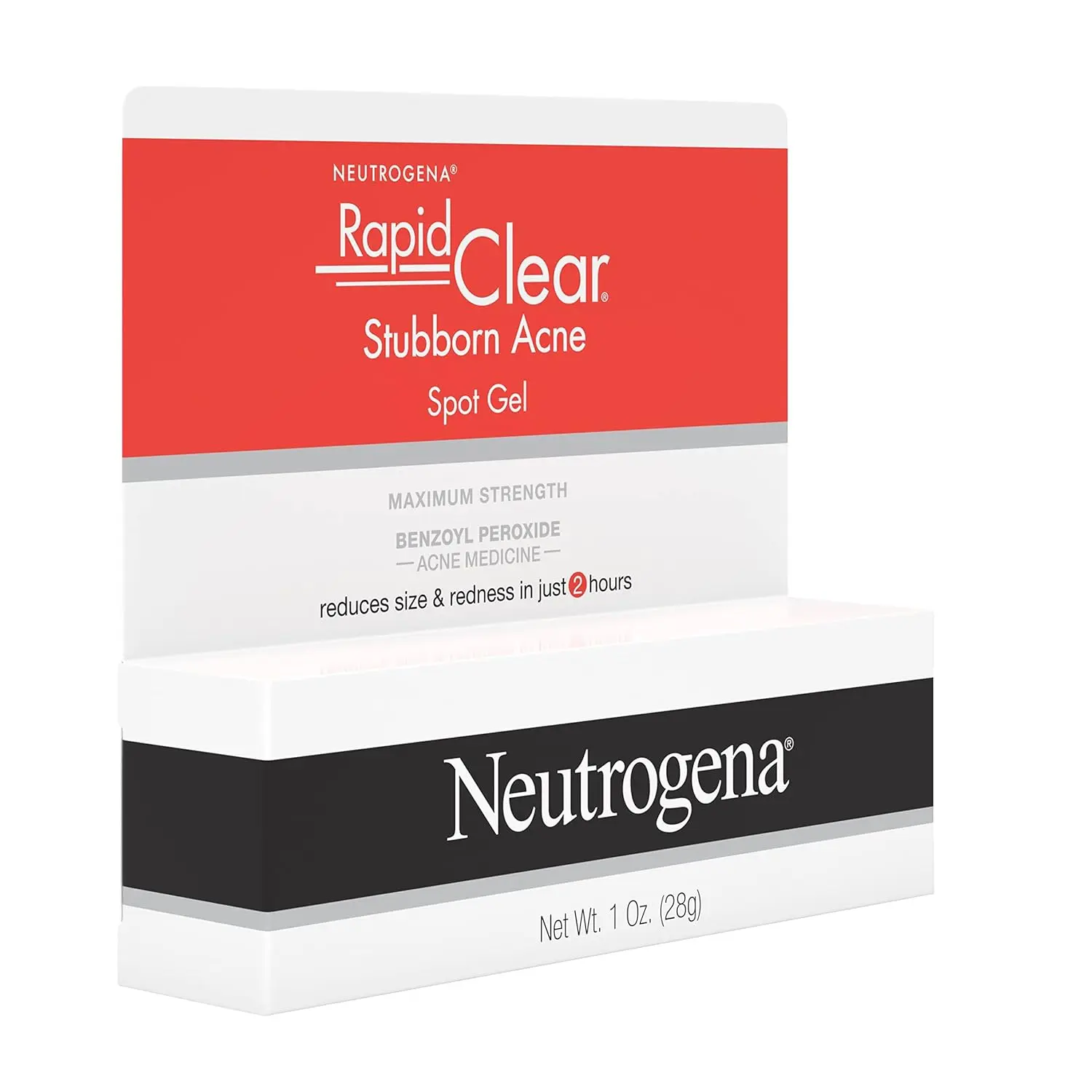 Neutrogena Rapid Clear Stubborn Acne Spot Treatment Gel, Maximum Strength 10% Benzoyl Peroxide Treatment Medication for Acne Prone Skin, Pimple Cream Reduces Size & Redness in 2 Hours, 1 oz image 12