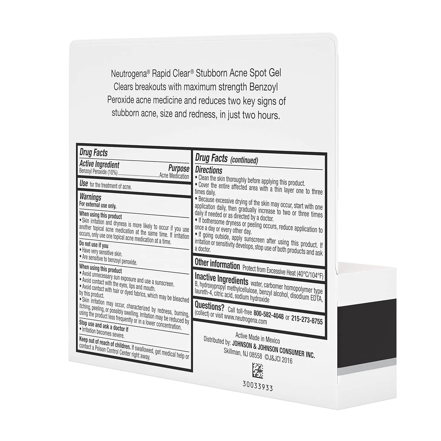 Neutrogena Rapid Clear Stubborn Acne Spot Treatment Gel, Maximum Strength 10% Benzoyl Peroxide Treatment Medication for Acne Prone Skin, Pimple Cream Reduces Size & Redness in 2 Hours, 1 oz image 16