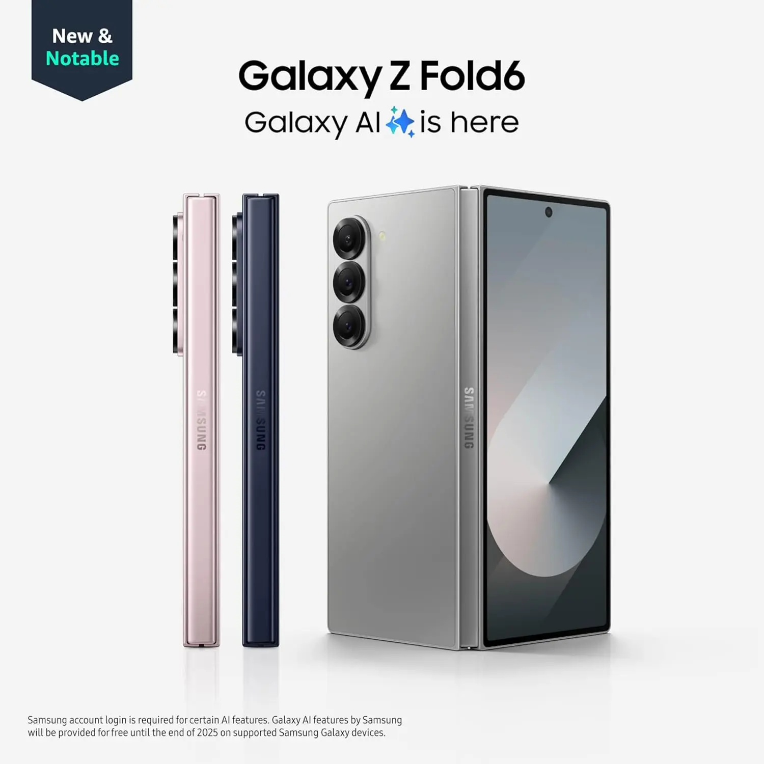 Samsung Galaxy Z Fold 6, 256GB Unlocked Android Smartphone, Circle to Search, Hands-Free Interpreter, AI Photo Edits, Foldable Display for Multitasking, 2024, US 1 Yr Warranty, Navy image 2