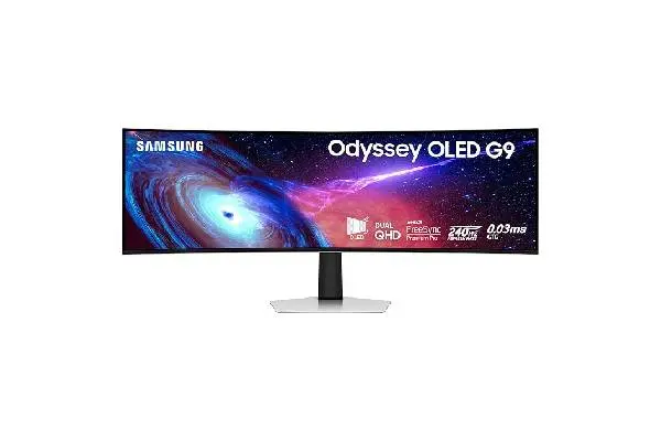 Samsung 49" Odyssey OLED (G93SC) Series Curved Gaming Monitor w QD-OLED, 240Hz, 0.03ms, DQHD, G-Sync Compatible, AMD FreeSync Premium Pro,Height Adjustable Stand,3 Yr Warranty,LS49CG932SNXZA image