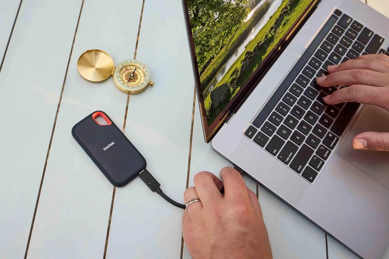 SanDisk 8TB Extreme Portable SSD - Up to 1050MB/s, USB-C, USB 3.2 Gen 2, IP65 Water and Dust Resistance, Updated Firmware - External Solid State Drive - SDSSDE61-8T00-G25 image 2