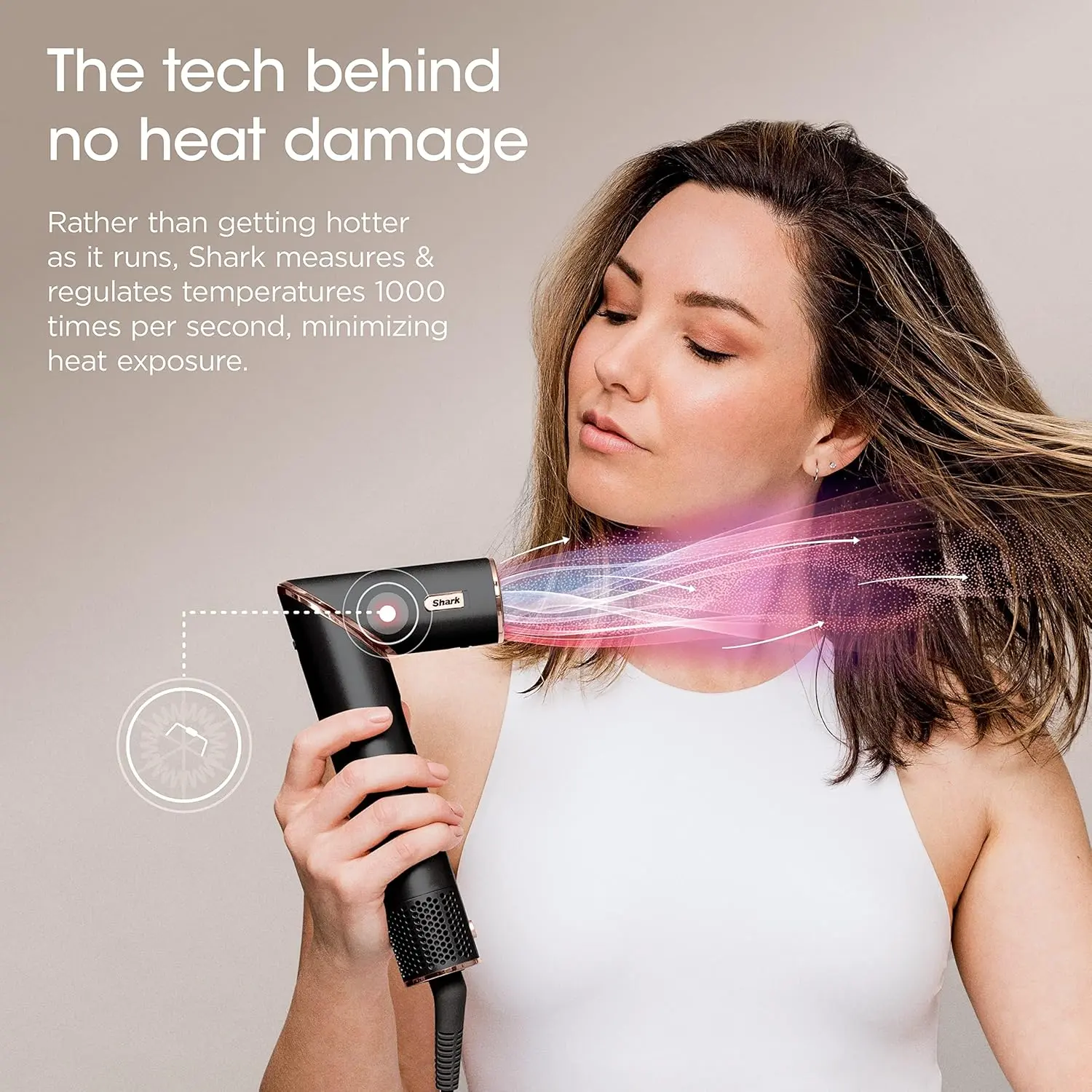 Shark Hair Dryer | FlexStyle Hair Styling System | Portable & Powerful Blow Dryer Brush | Hair Curler & Volumizer | 6 Styling Tools Included | Best for All Hair Types | Black | HD440BK image 3