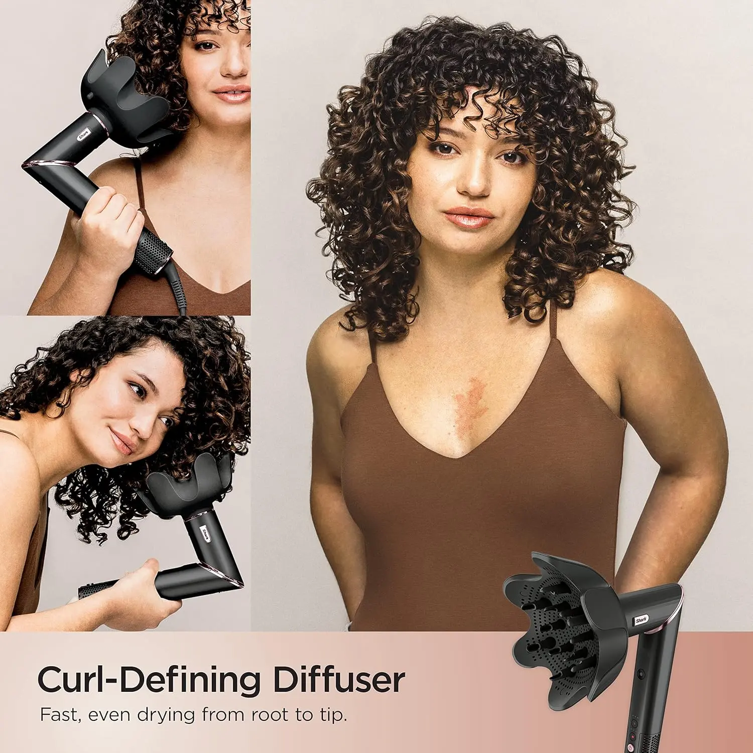Shark Hair Dryer | FlexStyle Hair Styling System | Portable & Powerful Blow Dryer Brush | Hair Curler & Volumizer | 6 Styling Tools Included | Best for All Hair Types | Black | HD440BK image 6