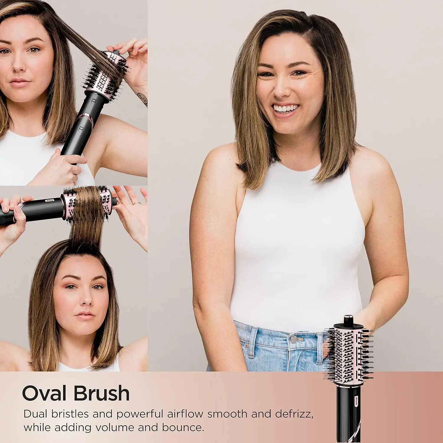 Shark Hair Dryer | FlexStyle Hair Styling System | Portable & Powerful Blow Dryer Brush | Hair Curler & Volumizer | 6 Styling Tools Included | Best for All Hair Types | Black | HD440BK image 7
