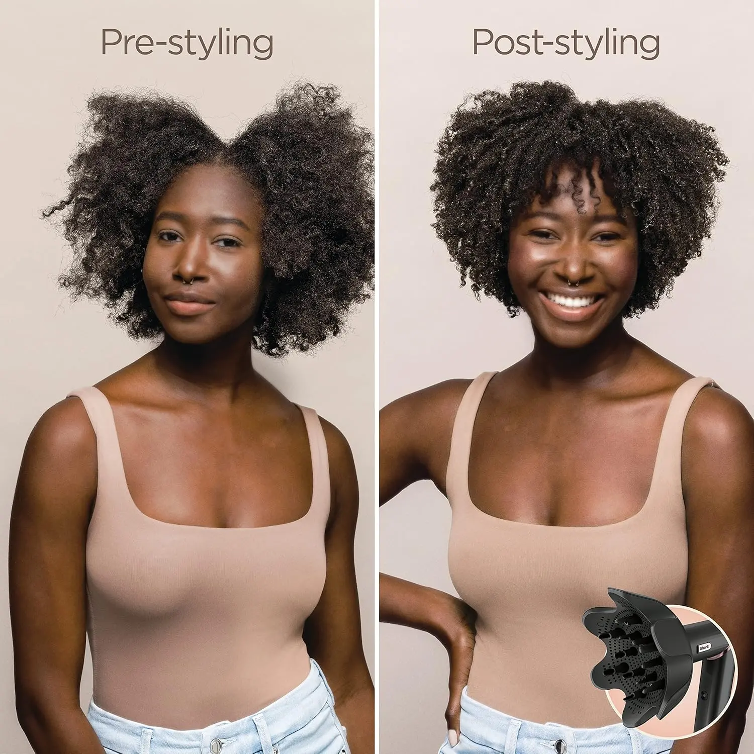 Shark Hair Dryer | FlexStyle Hair Styling System | Portable & Powerful Blow Dryer Brush | Hair Curler & Volumizer | 6 Styling Tools Included | Best for All Hair Types | Black | HD440BK image 8