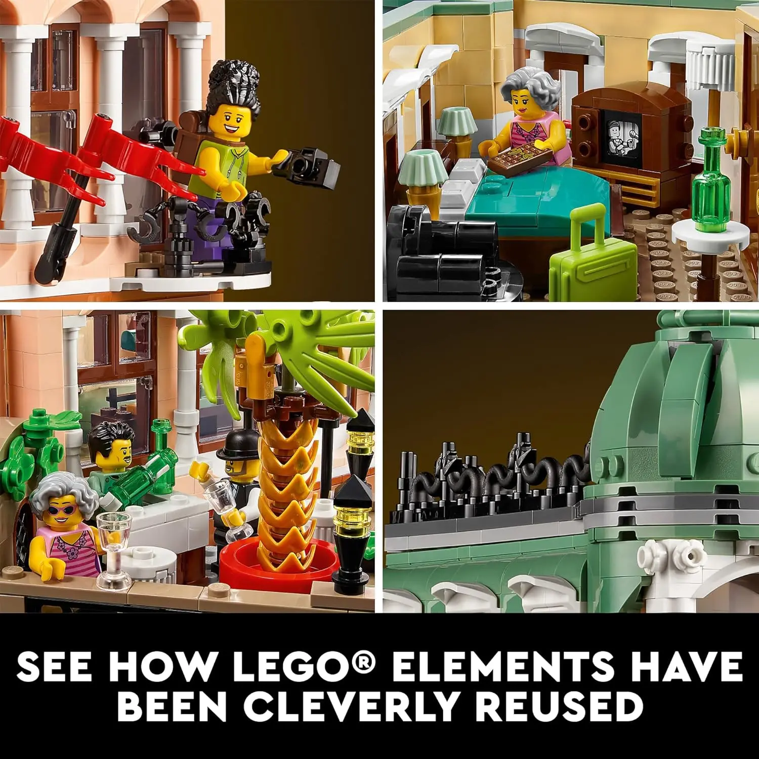 LEGO Icons Boutique Hotel Model Kits - Bedroom or Office Decor for Men & Women, Ages 18+ - Building Blocks for Adults for Display - Gift Idea - 10297 image 5