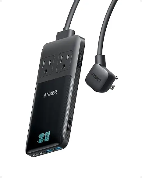 Anker Prime 6-in-1 USB C Charging Station, 140W Compact Power Strip for Work and Travel, 5 ft Detachable Extension Cord with 6 Ports, for iPhone 15/15 Plus/15 Pro/15 Pro Max(Non-Battery, Non-Wireless) image 1