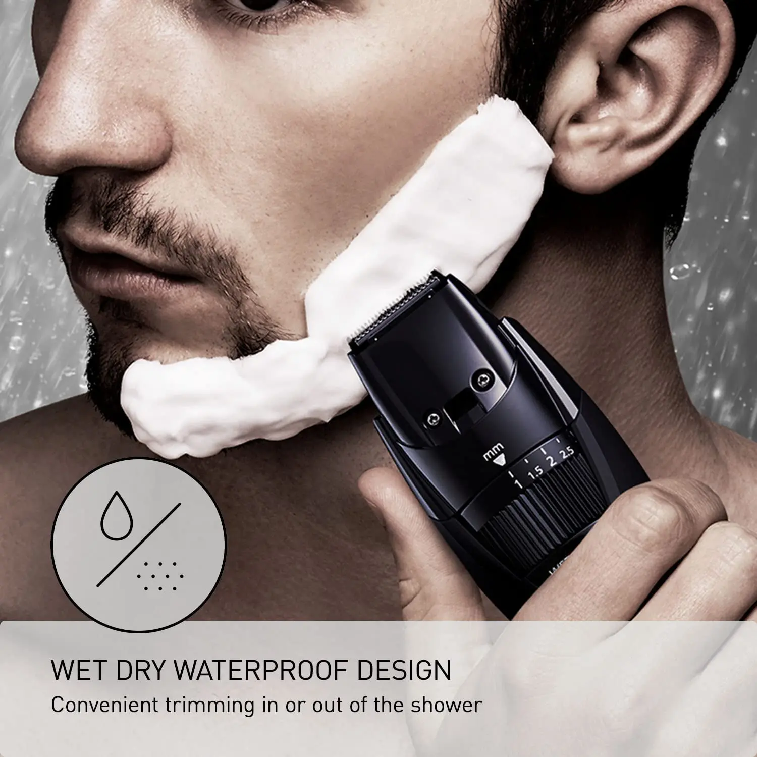 Panasonic Cordless Men's Beard Trimmer With Precision Dial, Adjustable 19 Length Setting, Rechargeable Battery, Washable - ER-GB42-K (Black) image 4
