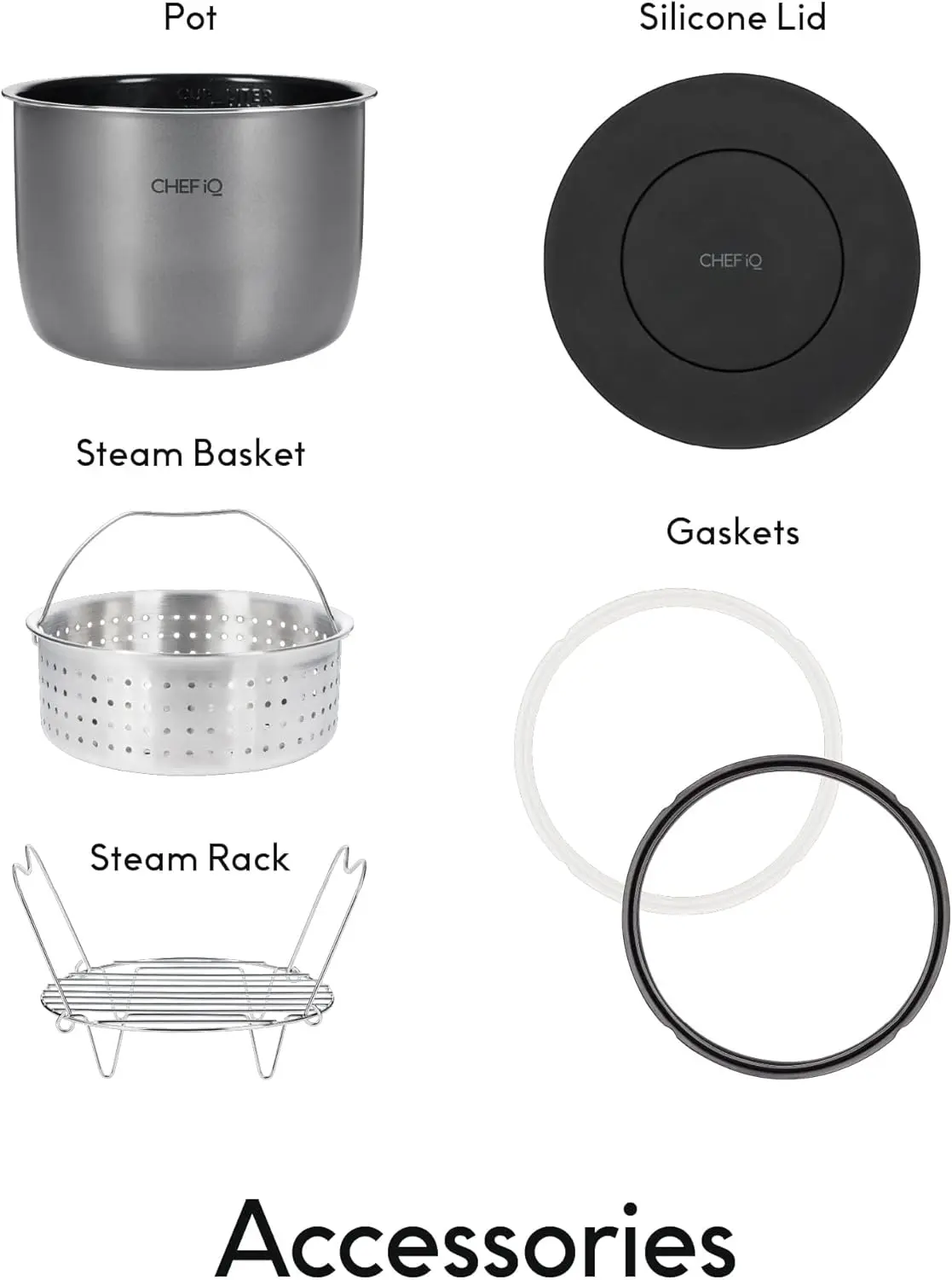 CHEF iQ Smart Pressure Cooker with WiFi and Built-in Scale - Easy-to-Use 10-in-1 Multicooker with 500+ Guided Recipes - Rice Cooker, Slow Cooker, Instant Meals for Foodies - 6 Quart - Family Size image 6