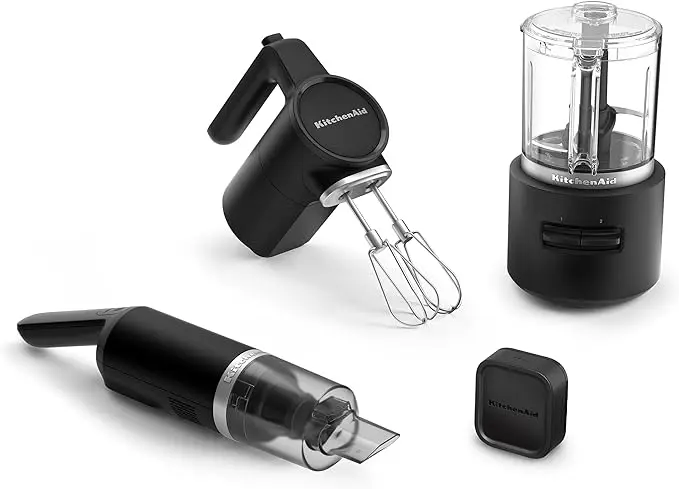 KitchenAid Go™ Cordless Bundle with Hand Mixer, Food Chopper and Kitchen Vacuum - battery included, KBUR131BM image 1