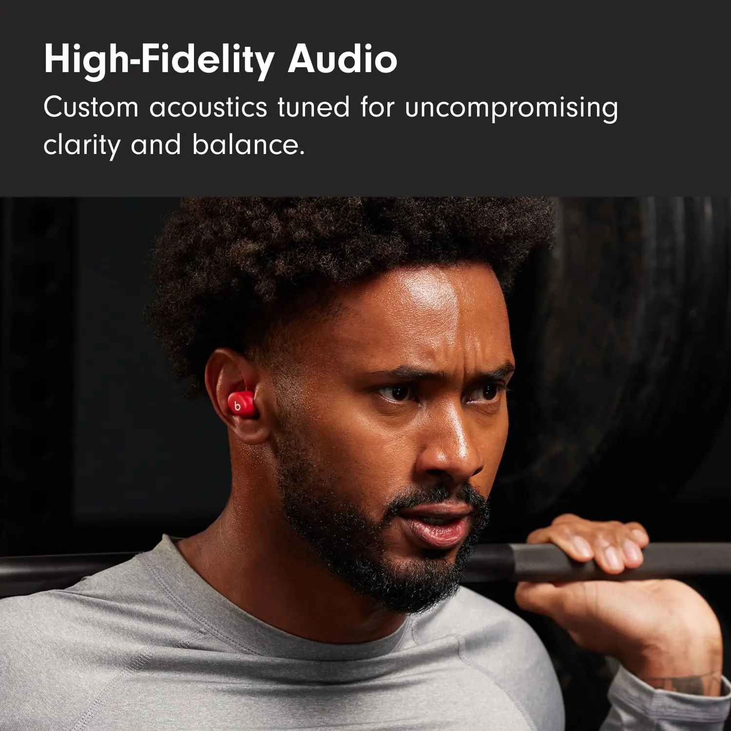 Beats Solo Buds - Wireless Bluetooth Earbuds | 18 Hours of Battery Life | Apple & Android Compatibility | Built-in Microphone - Transparent Red image 3