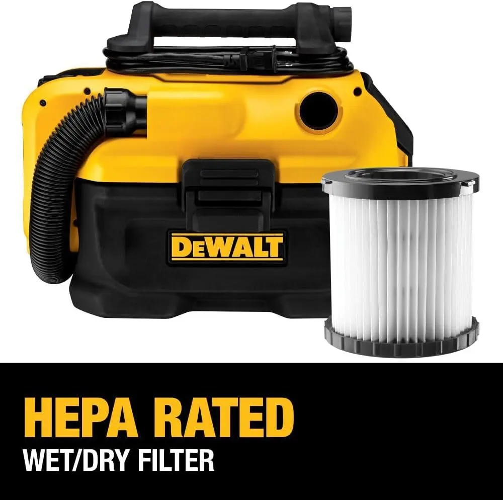 DEWALT Shop Vacuum Wet and Dry, Cordless and Corded Wet Dry Vacuum Cleaner Shop Vac 20V MAX, Portable Shopvac, Tool Only (DCV581H) image 7