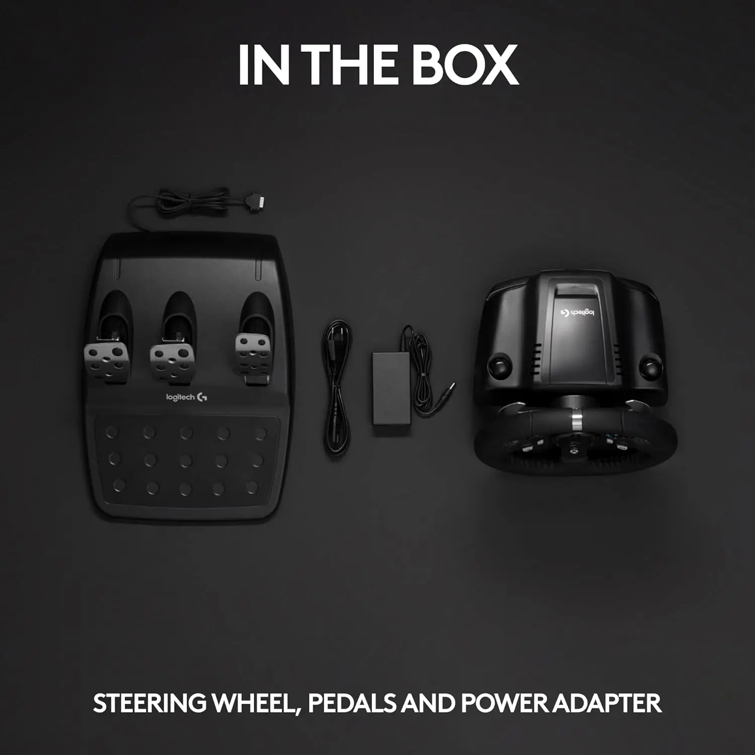 Logitech G920 Driving Force Racing Wheel and Floor Pedals, Real Force Feedback, Stainless Steel Paddle Shifters, Leather Steering Wheel Cover for Xbox Series X|S, Xbox One, PC, Mac - Black image 9