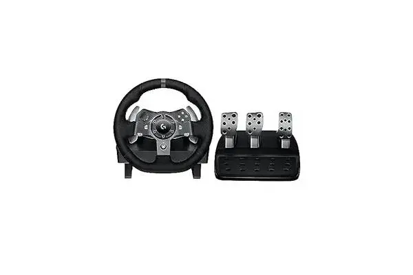 Logitech G920 Driving Force Racing Wheel and Floor Pedals, Real Force Feedback, Stainless Steel Paddle Shifters, Leather Steering Wheel Cover for Xbox Series X|S, Xbox One, PC, Mac - Black image