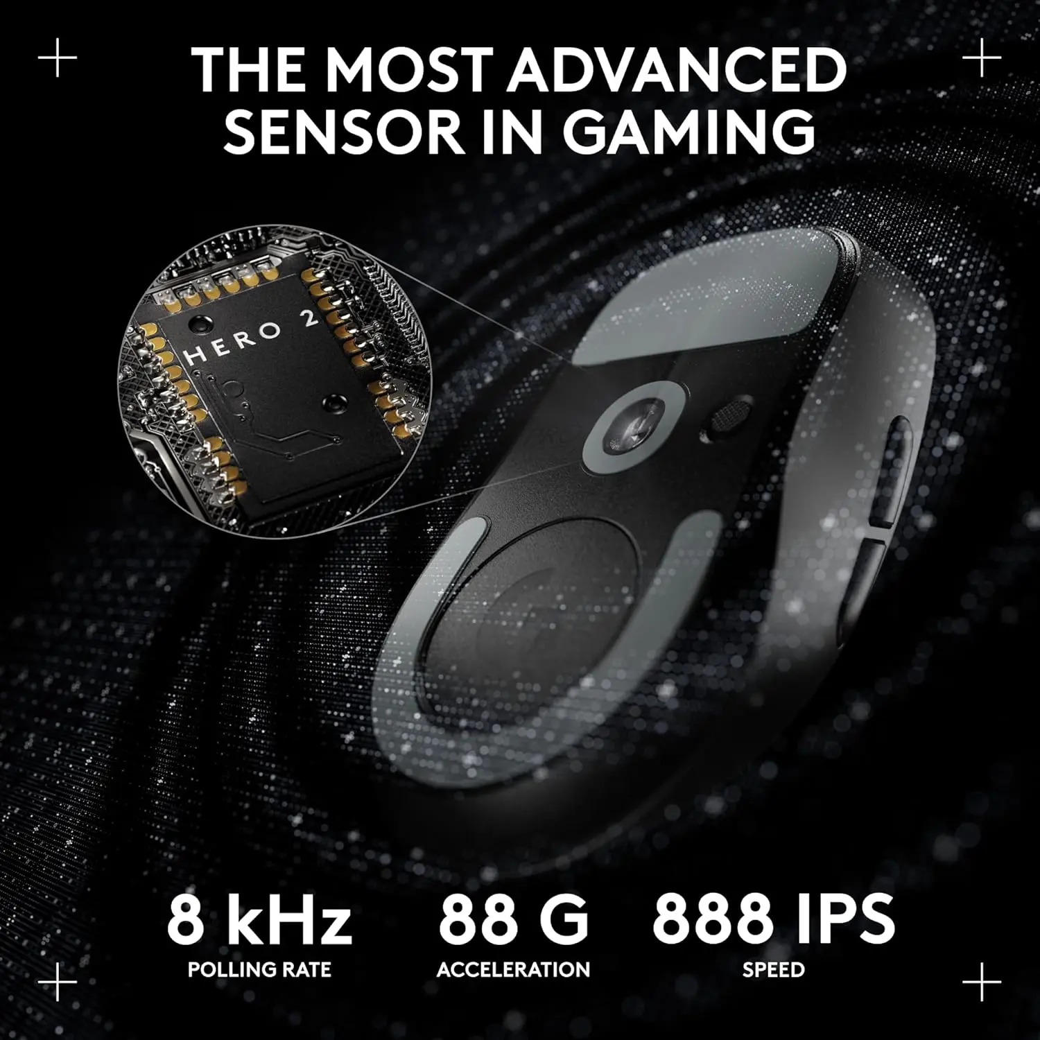 Logitech G PRO X SUPERLIGHT 2 Wireless Gaming Mouse, 60g Pro-Grade with 5 Programmable Buttons, 44k DPI Sensor, 8kHz Report Rate, USB-C Charging for PC/Mac - Black image 4