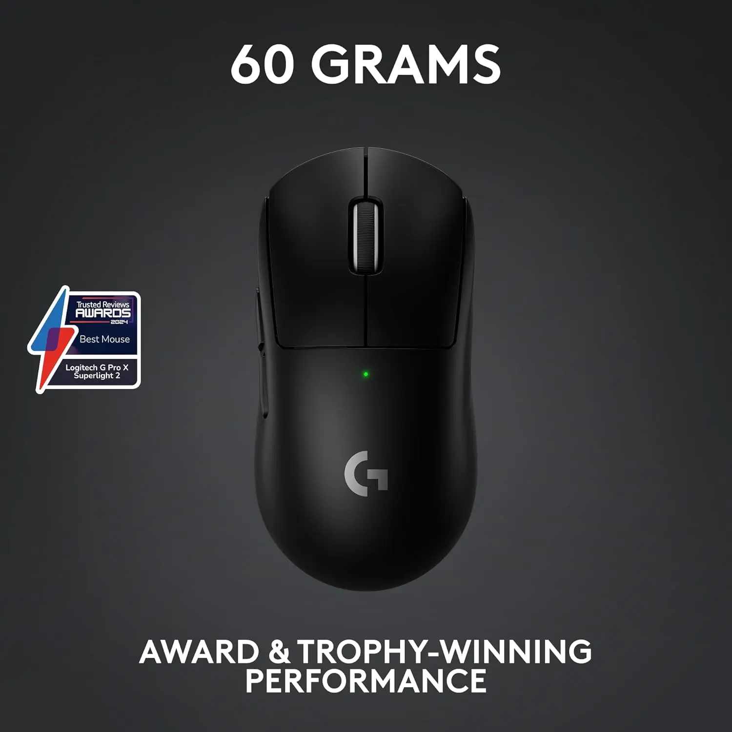 Logitech G PRO X SUPERLIGHT 2 Wireless Gaming Mouse, 60g Pro-Grade with 5 Programmable Buttons, 44k DPI Sensor, 8kHz Report Rate, USB-C Charging for PC/Mac - Black image 9