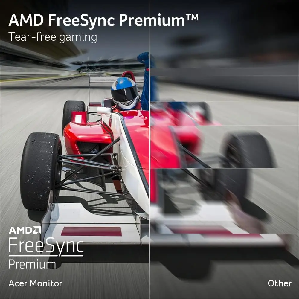Acer Nitro 27" WQHD 2560 x 1440 PC Gaming IPS Monitor | AMD FreeSync Premium Up to 180Hz Refresh 0.5ms DCI-P3 95% 1 Display Port 1.2 & 2 HDMI 2.0 XV271U M3bmiiprx,Black image 3