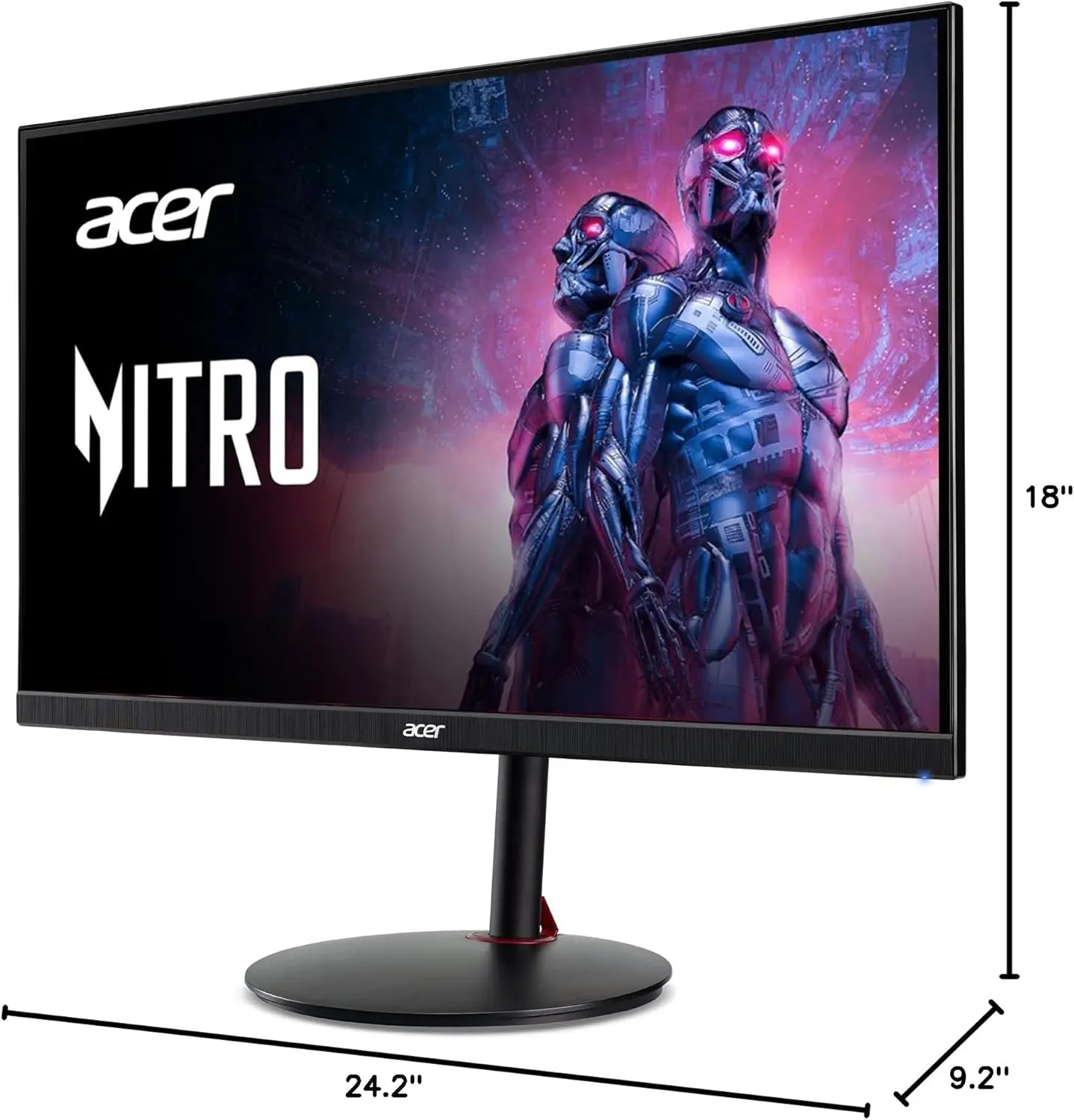 Acer Nitro 27" WQHD 2560 x 1440 PC Gaming IPS Monitor | AMD FreeSync Premium Up to 180Hz Refresh 0.5ms DCI-P3 95% 1 Display Port 1.2 & 2 HDMI 2.0 XV271U M3bmiiprx,Black image 15