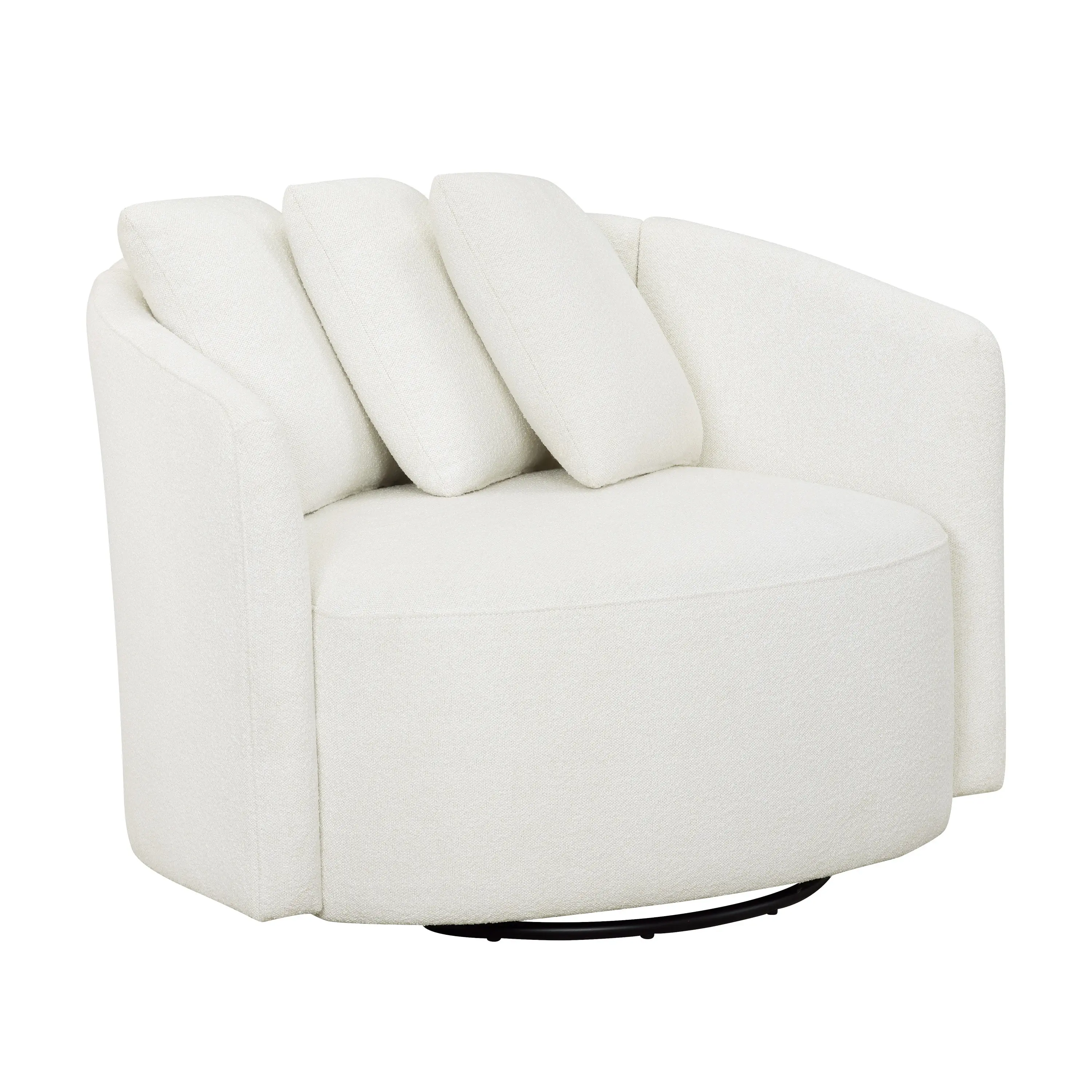 Beautiful Drew Accent Chair by Drew Barrymore, Cream Boucle image 3