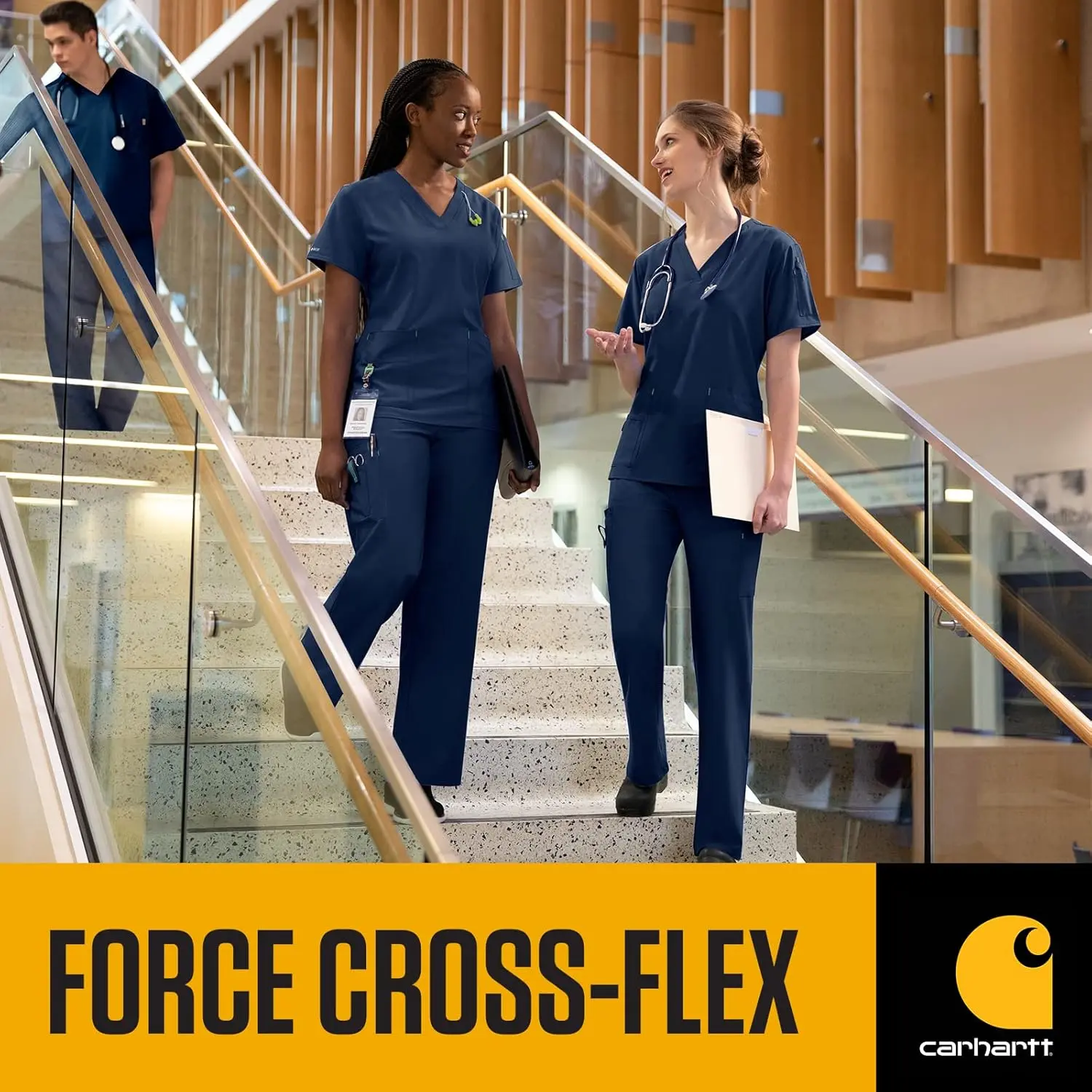 Carhartt Scrubs C12110 Women's Force® Cross-Flex Modern Fit V-Neck Top image 5