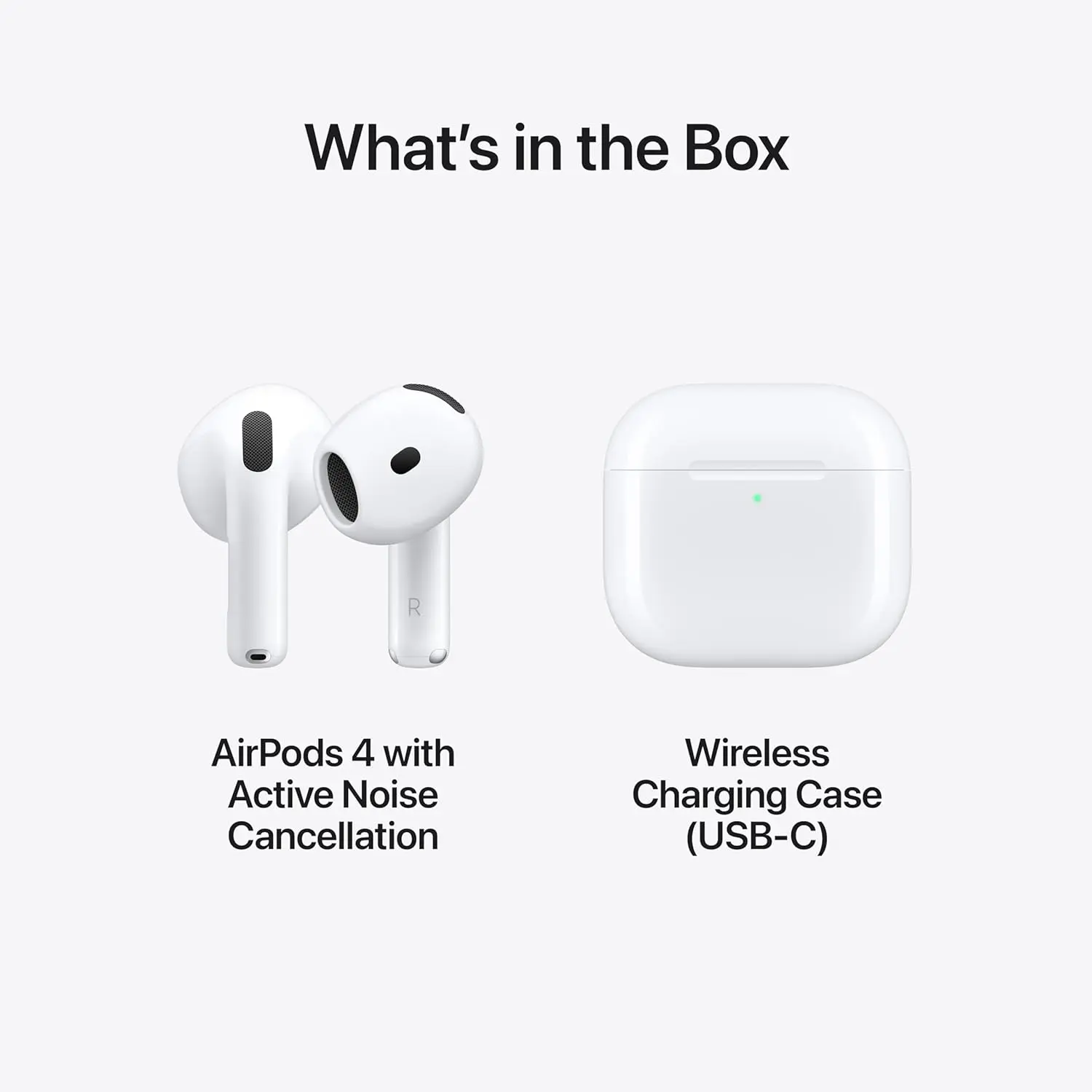 Apple AirPods 4 Wireless Earbuds, Bluetooth Headphones, with Active Noise Cancellation, Adaptive Audio, Transparency Mode, Personalized Spatial Audio, USB-C Charging Case, Wireless Charging, H2 Chip image 6