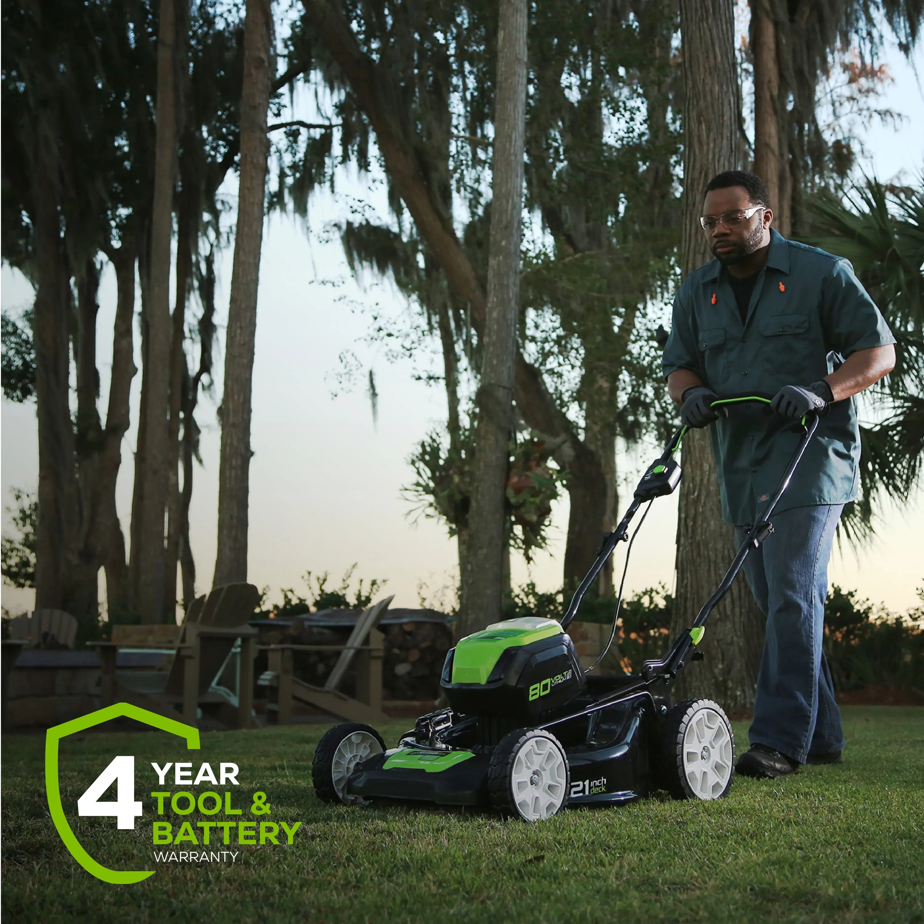 Greenworks 80V 21" Self Propelled Mower, 5Ah Battery and Charger 2502402NV​ image 7