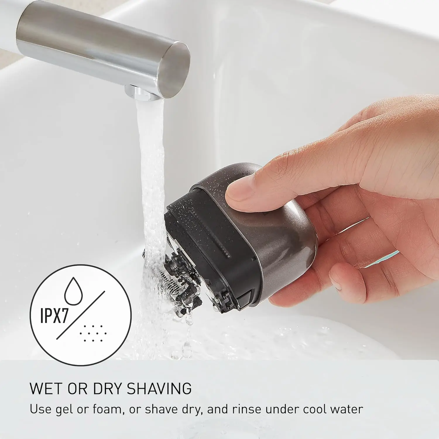 Panasonic Swipe Right Travel Shaver for Men, Portable Electric Razor with USB-C Charging, 3-Blade Cutting System and Beard Sensor Technology, Wet/Dry Use - ES-CM3A-K image 8