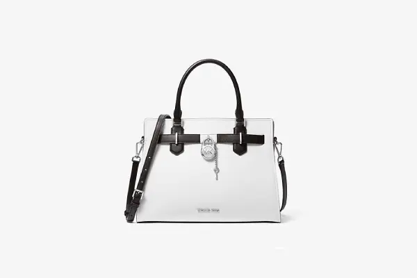 Hamilton Medium Color-Block Leather Satchel image