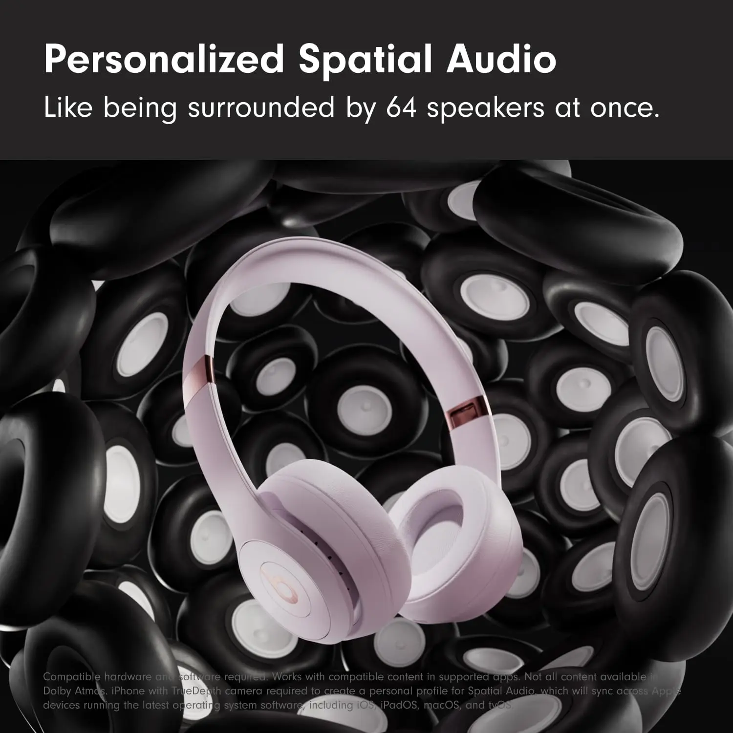 Beats Solo 4 - Wireless Bluetooth On-Ear Headphones, Apple & Android Compatible, Up to 50 Hours of Battery Life - Matte Black image 3