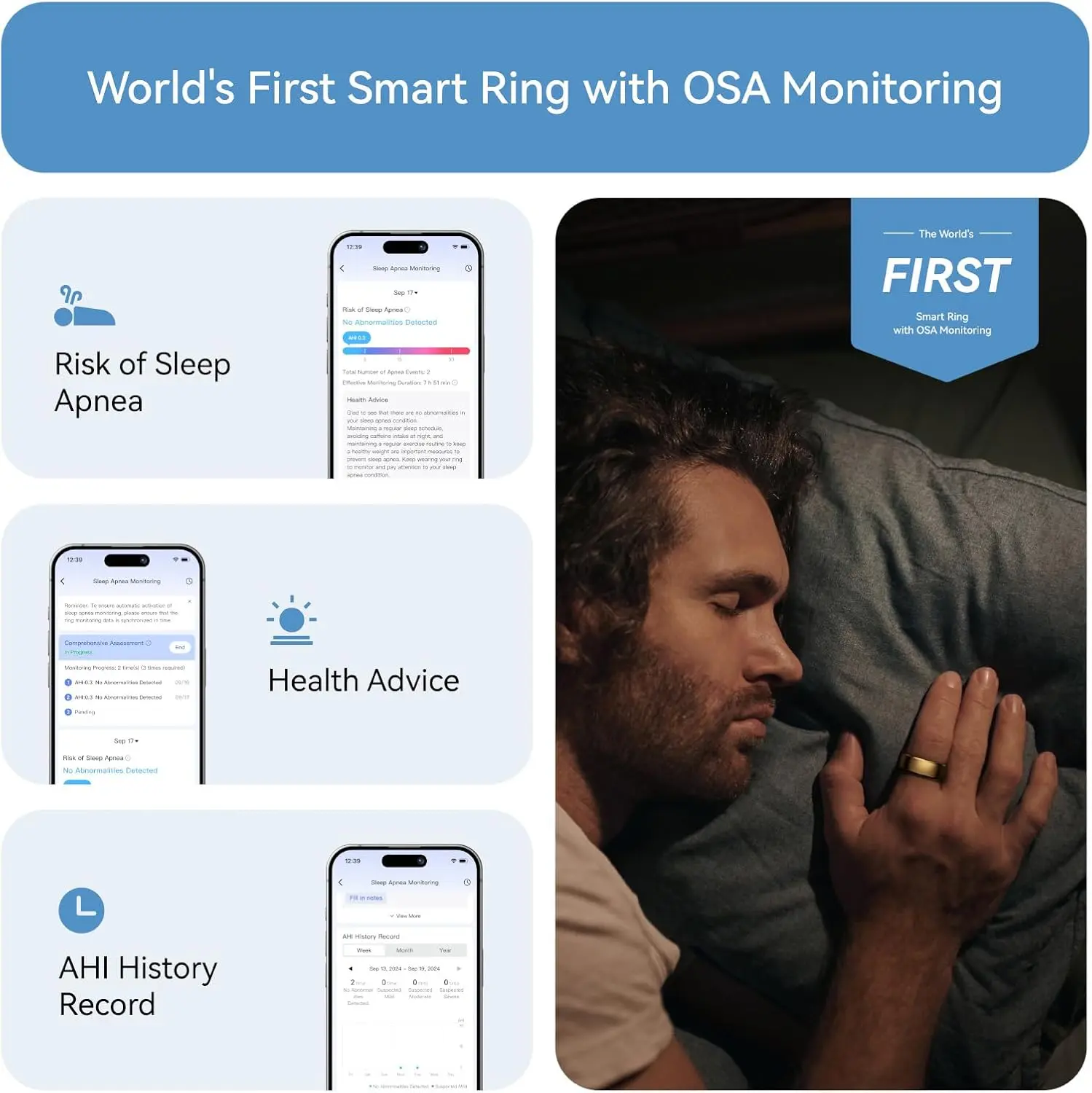 RingConn Gen 2, World’s First Smart Ring with Sleep Apnea Monitoring, No APP Subscription, 12-Day Battery Life, Stress/Heart Rate/Women's Health Tracker, Android & iOS Compatible (Gold, Size 6) image 3