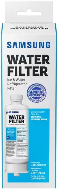 SAMSUNG Genuine Filter for Refrigerator Water and Ice, Carbon Block Filtration, Reduces 99% of Harmful Contaminants for Clean, Clear Drinking Water, 6-Month Life, HAF-QIN/EXP, 1 Pack image 8