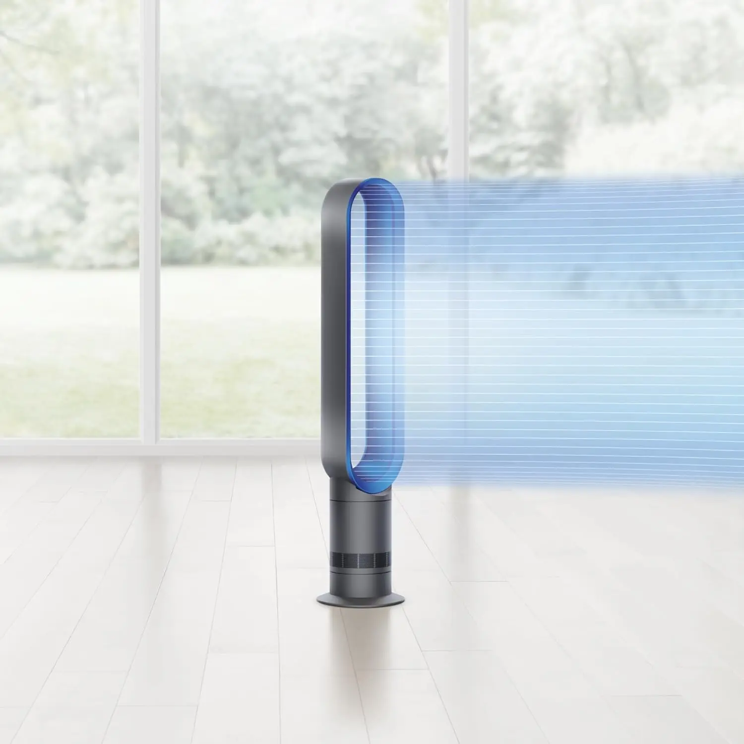 Dyson Cool AM07 Air Multiplier Bladeless Tower Fan, Iron/Blue image 2