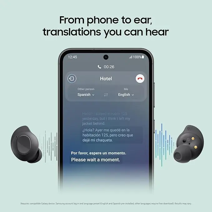 Samsung Galaxy Buds FE True Wireless Bluetooth Earbuds, In-Ear Secure Fit, Noise Cancelling, Auto Switch Audio, Touch Control, Built-in Voice Assistant, White [US Version, 1Yr Manufacturer Warranty] image 3