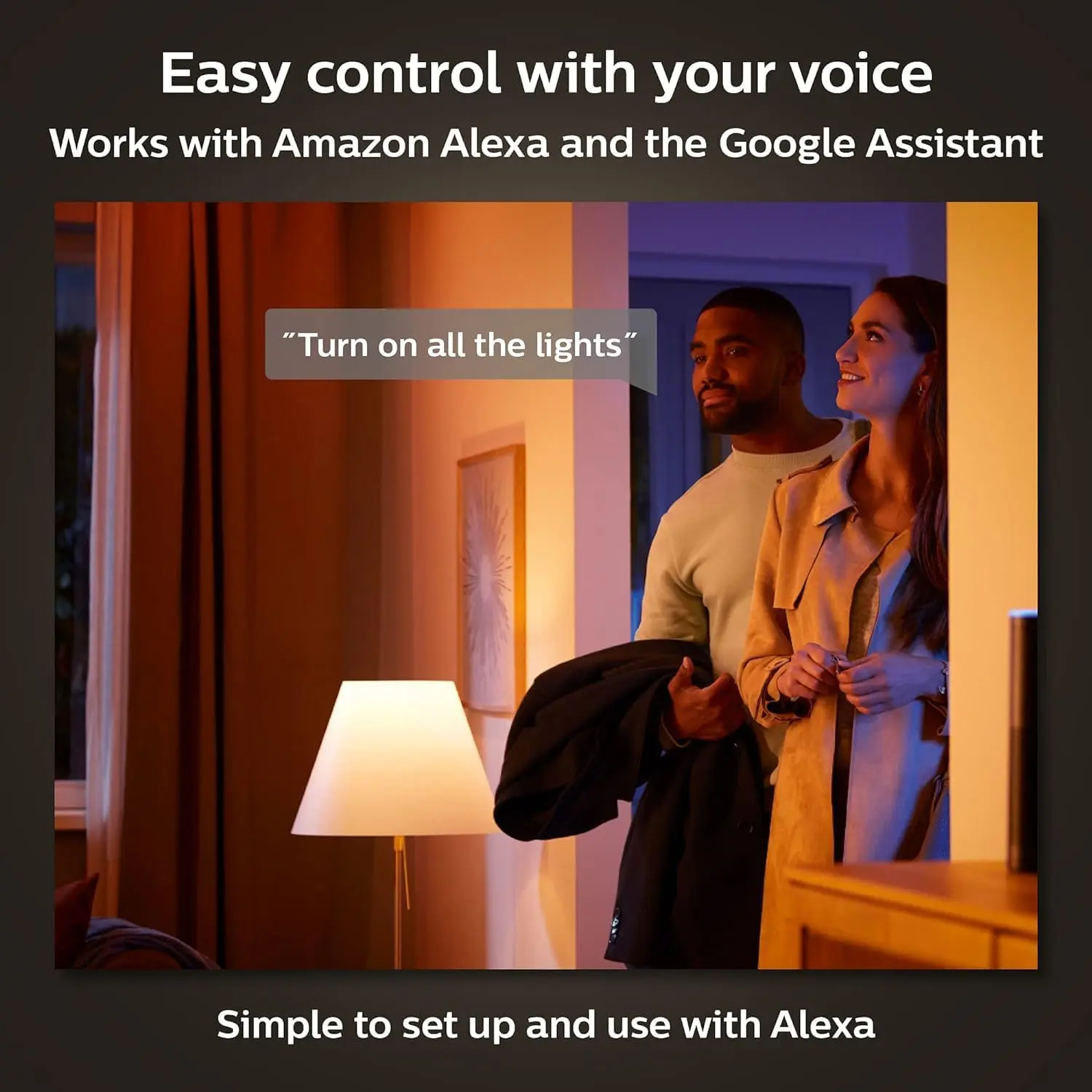 Philips Hue A19 LED Smart Light Bulb - White and Color Ambiance - 60W Indoor Light Bulb - Control with Hue App - Works with Alexa, Google Assistant and Apple Homekit - 3 Pack image 3