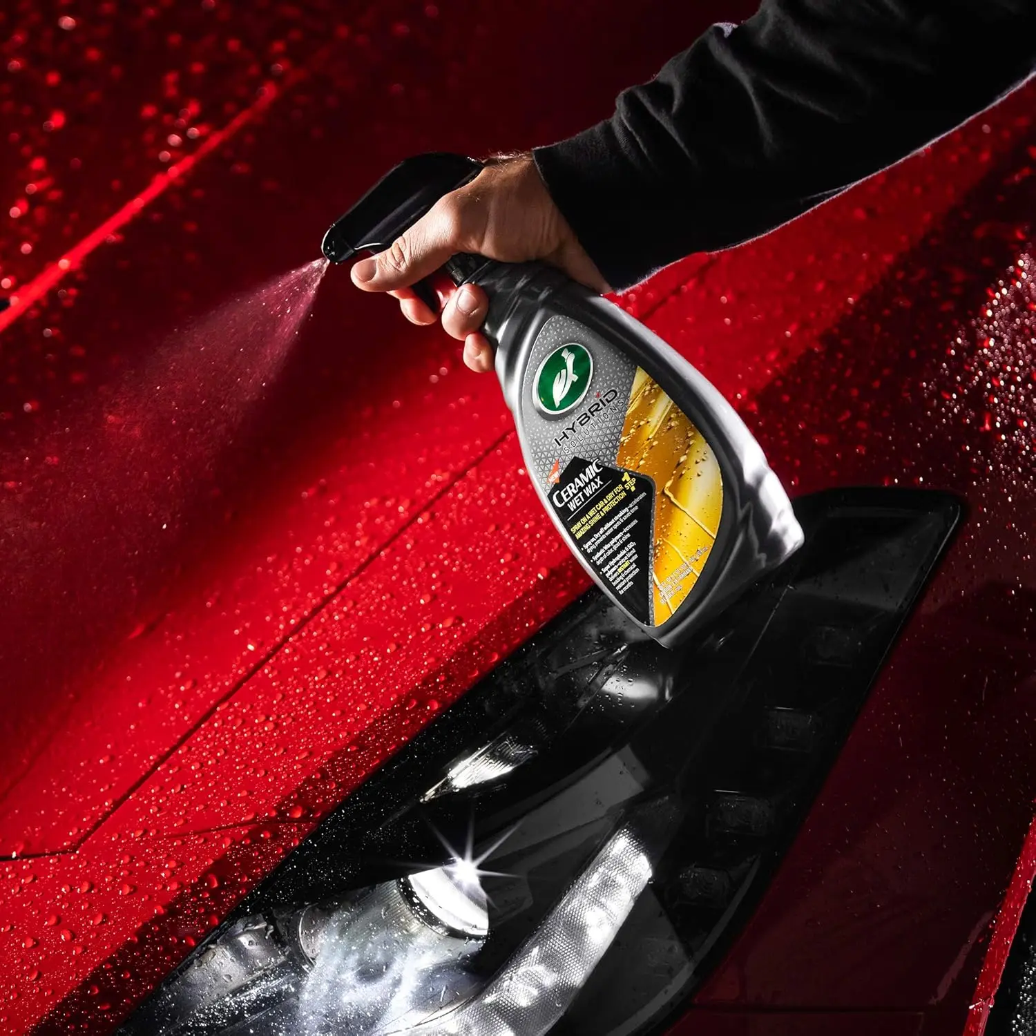 Turtle Wax 53410 Hybrid Solutions Ceramic Wet Wax, One Step Shine and Protection Solution, Extreme Water Beading, Keeps Vehicle Cleaner for Longer, No Streaks, 26 oz. (Pack of 1) image 5