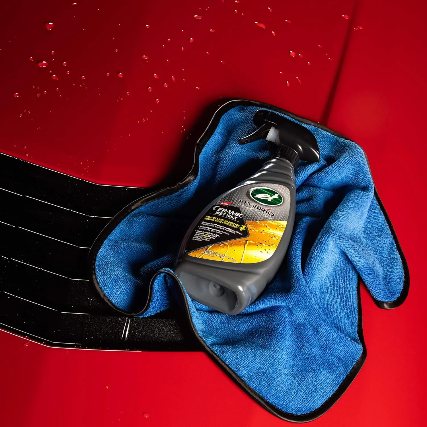 Turtle Wax 53410 Hybrid Solutions Ceramic Wet Wax, One Step Shine and Protection Solution, Extreme Water Beading, Keeps Vehicle Cleaner for Longer, No Streaks, 26 oz. (Pack of 1) image 6