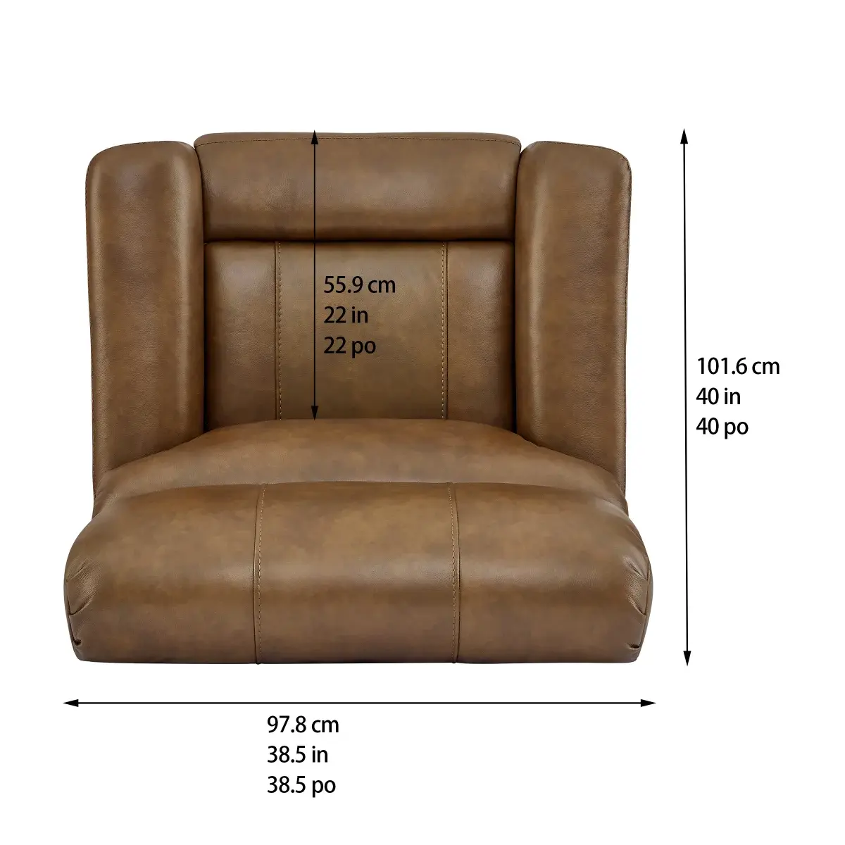 Barcalounger Presley Leather Power Rocker Recliner with Power Headrest image 8