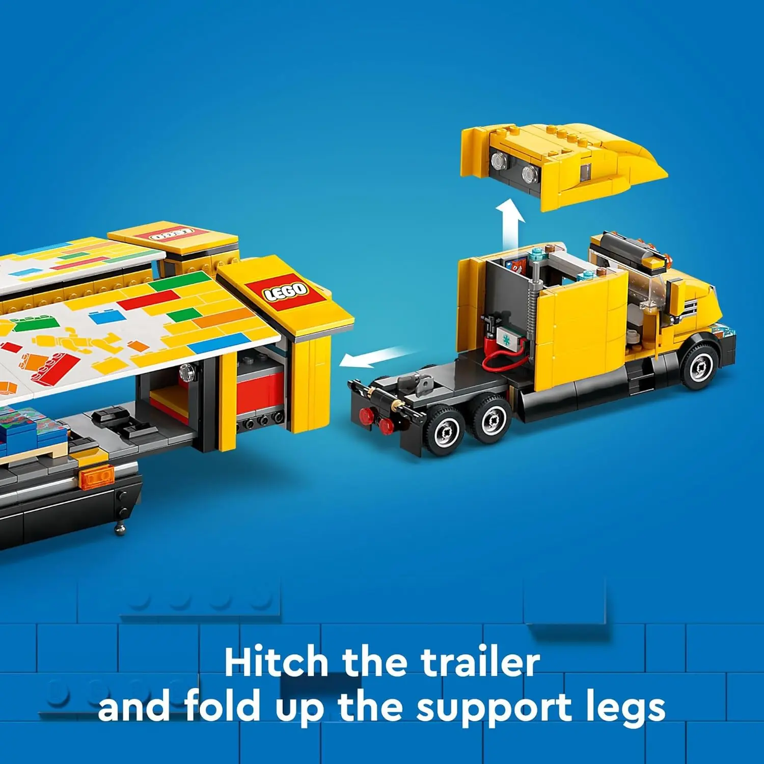 LEGO City Yellow Delivery Truck Toy, Comes with a Semitruck Model, Forklift and 4 Minifigures for Pretend Play, Fun Birthday Gift Idea for Kids' 8 Years Old and Up, 60440 image 3