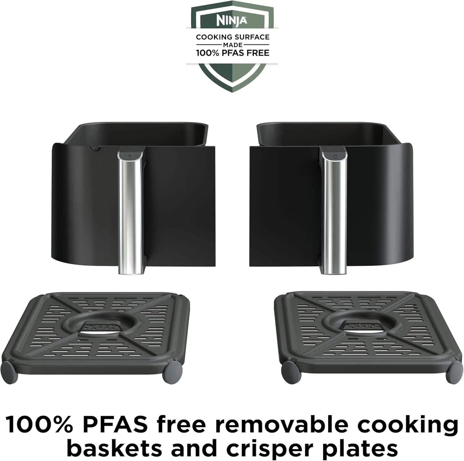 Ninja Foodi 10QT 6-in-1 DualZone Smart XL Air Fryer, 2 Independent 5QT Baskets, Smart Cook Thermometer, Match Cook, Smart Finish, Air Fry, Roast, Bake, Dehydrate, Reheat, Grey, DZ550 image 7