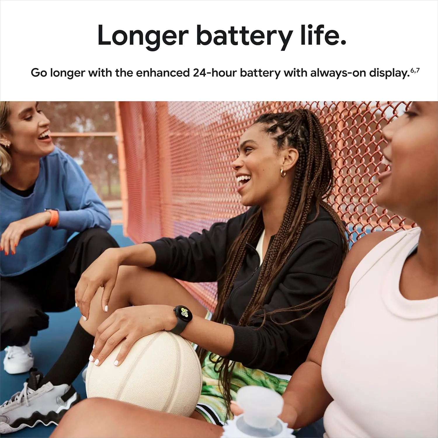 Google Pixel Watch 2 (Previous Model) with the Best of Fitbit - Heart Rate Tracking, Stress Management, Safety Features - Android Smartwatch - Polished Silver Aluminum Case - Bay Active Band - LTE image 9