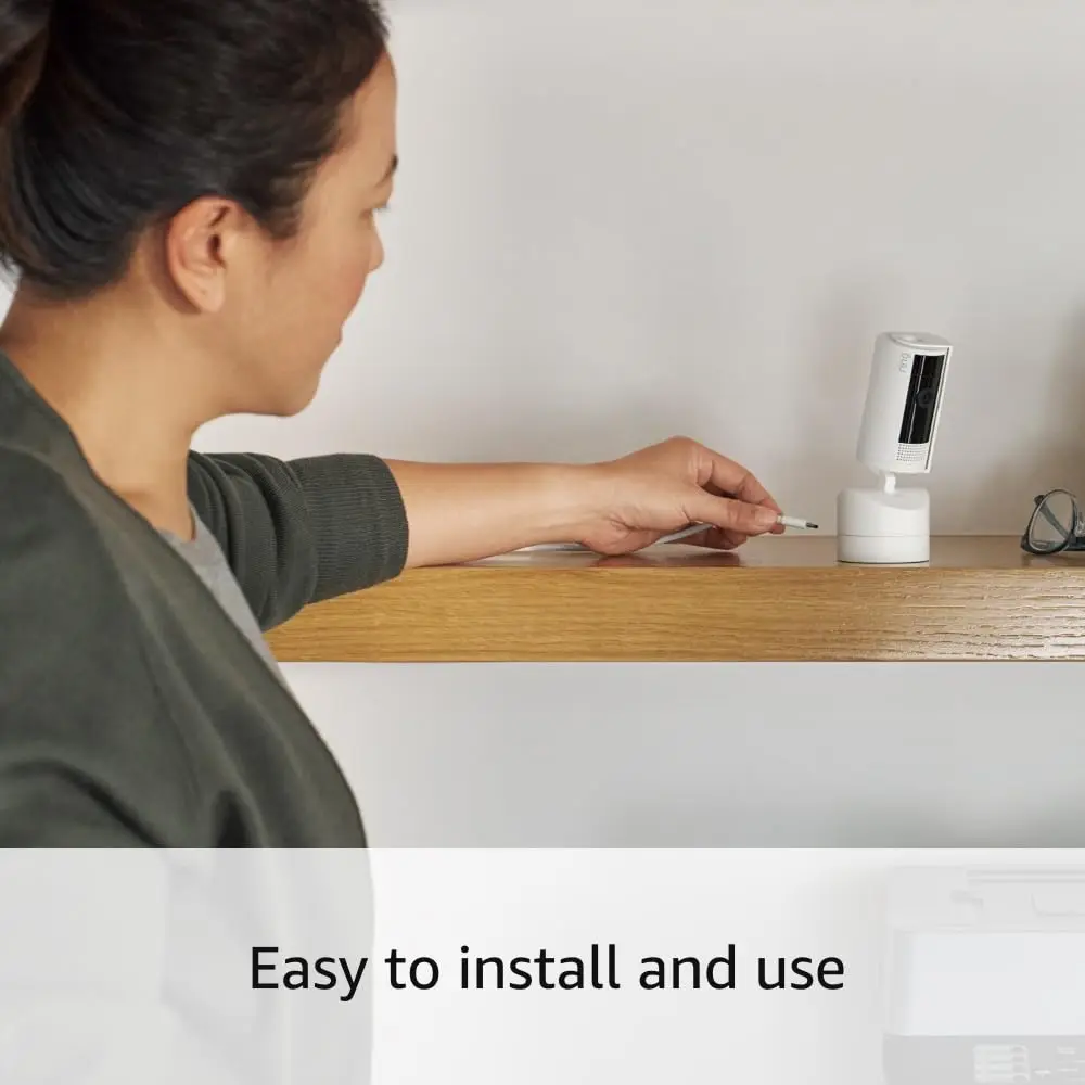 Ring Pan-Tilt Indoor Cam | See all around with 360° pan coverage, HD video, plus Two-Way Talk (2024 release) | White image 6