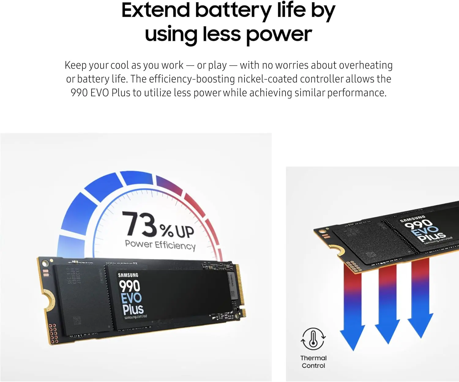 Samsung 990 EVO Plus SSD 2TB, PCIe Gen 4x4, Gen 5x2 M.2 2280, Speeds Up-to 7,250 MB/s, Upgrade Storage for PC/Laptops, HMB Technology and Intelligent Turbowrite 2.0, (MZ-V9S2T0B/AM) image 6