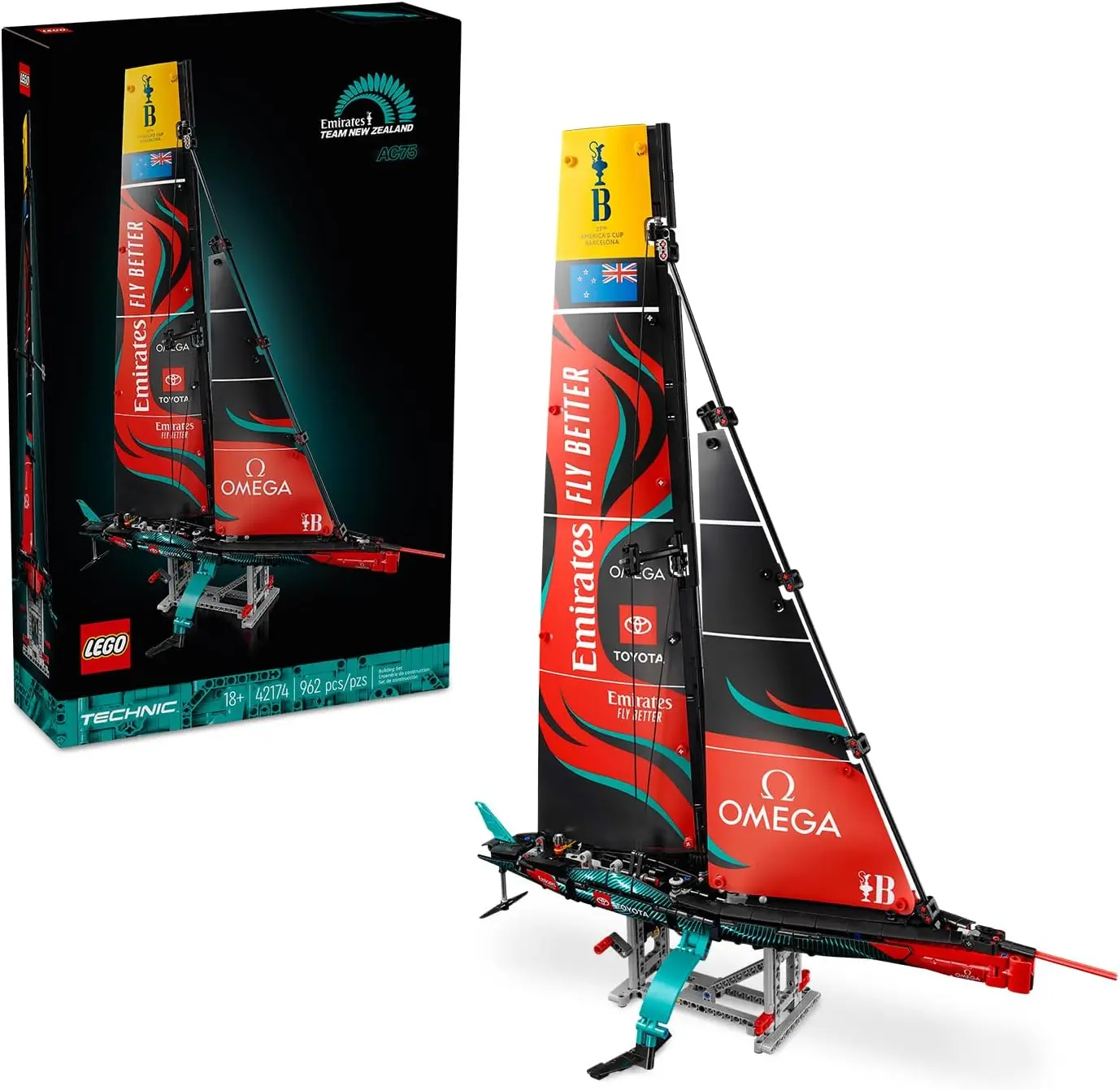 LEGO Technic Emirates Team New Zealand AC75 Model Kit - Building Set for Adults, Ages 18+ - Gift for Men & Women - 42174 image 1